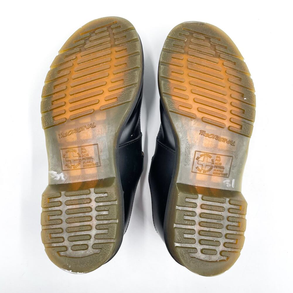 SOLD-Dr. Martens 12916 Mary Jane Loafers Black Leather Double Buckle Sz 6 - Picture 8 of 9